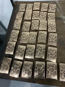 bronze bæltespænder til en forening af skorstensfejere